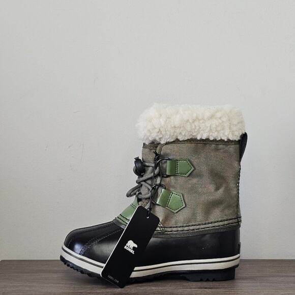 Sorel Children' Yoot Pac Waterproof Boots Nylon Size 12 Green NWT - Picture 3 of 8